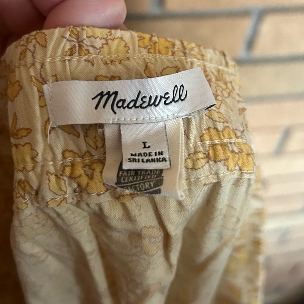 Madewell Pull-On Swing Mini Skirt in Piccola Floral Yellow Size Large - Picture 5 of 6